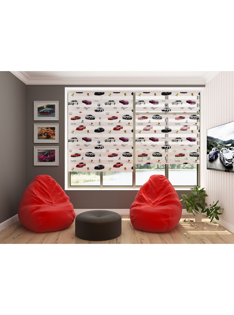 ZEBRA PERDE ARABA BASKILI MODELİ